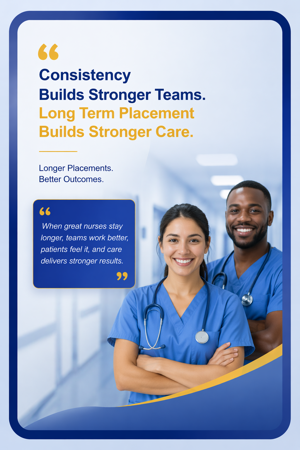 Continuity support and long term healthcare workforce stability