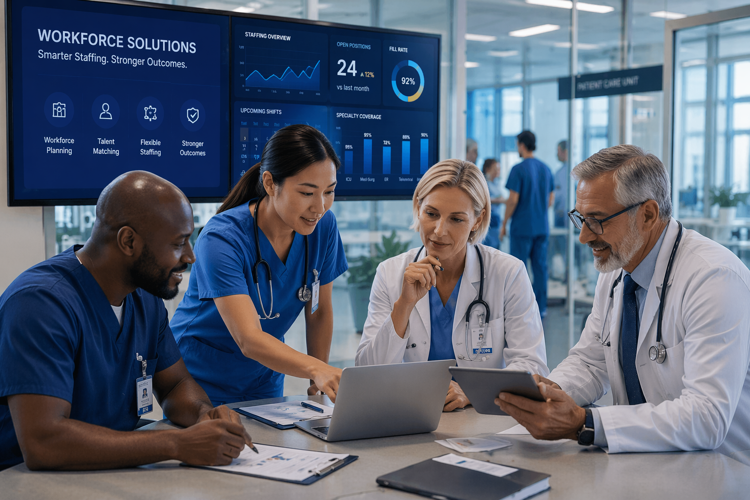 Healthcare staffing team