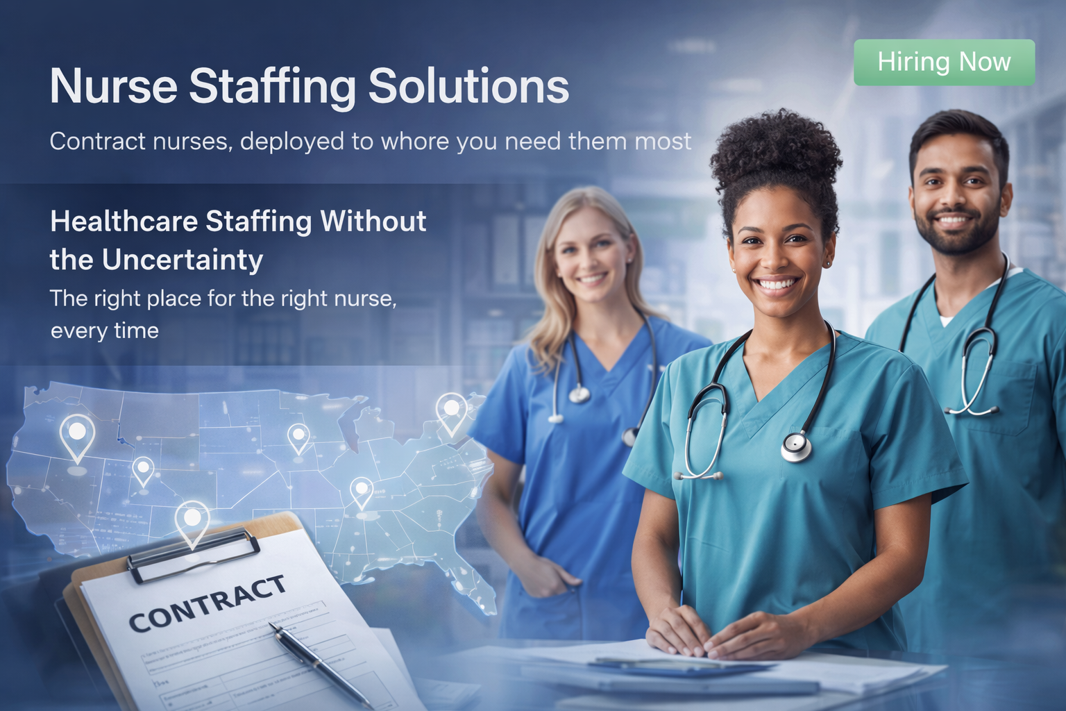 Healthcare professionals receiving organized licensing and placement support