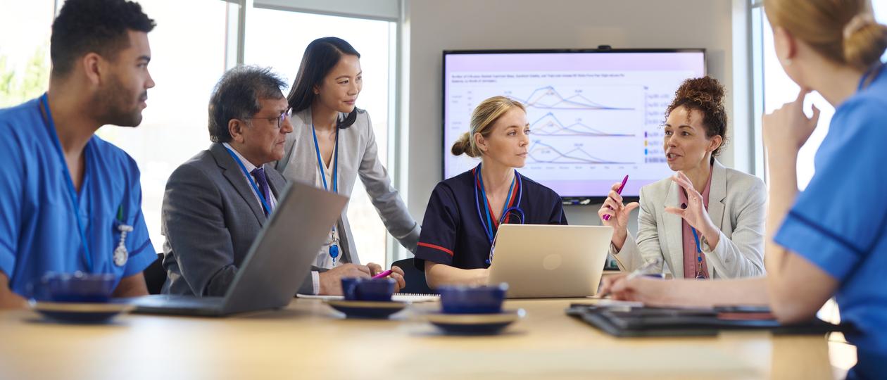 Medical team discussing care planning