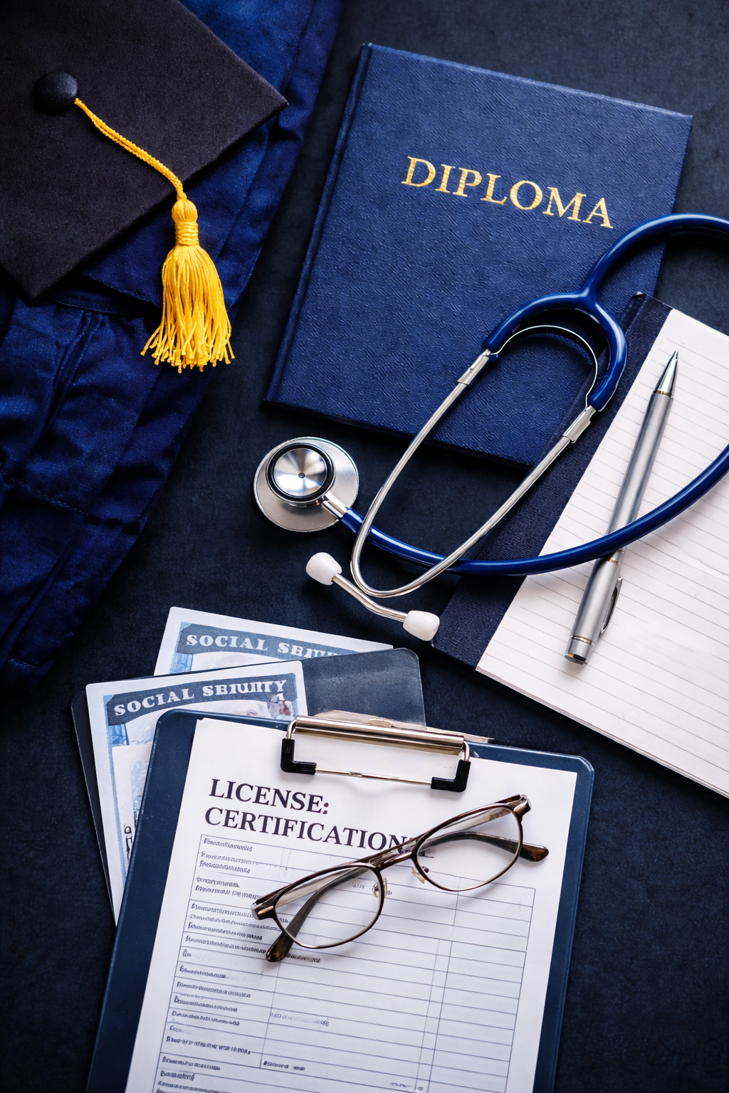 Qualification requirements visual for healthcare professionals