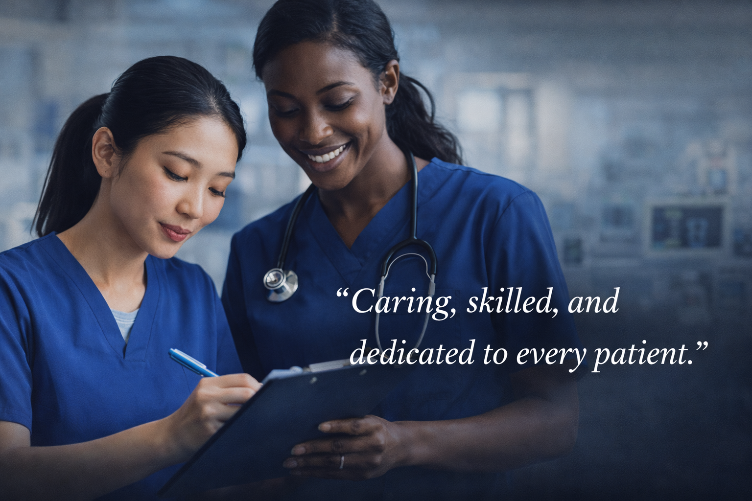 Registered nurses in a clinical setting